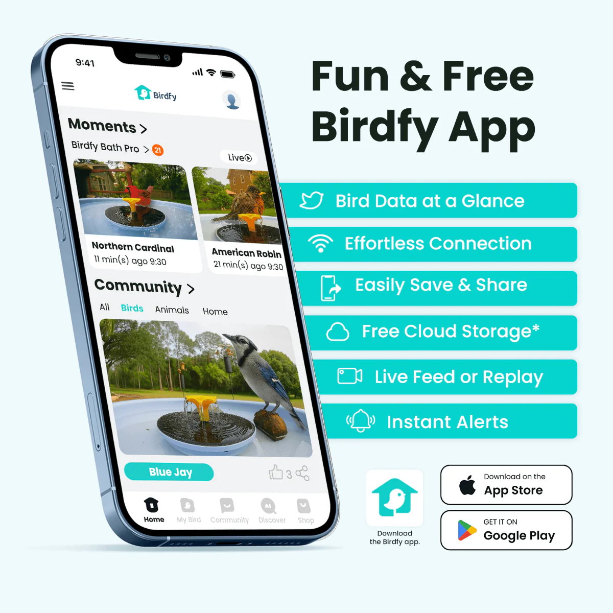 Birdfy Bath Pro - Solar-Powered Smart Birdbath with Fountain - Image 6