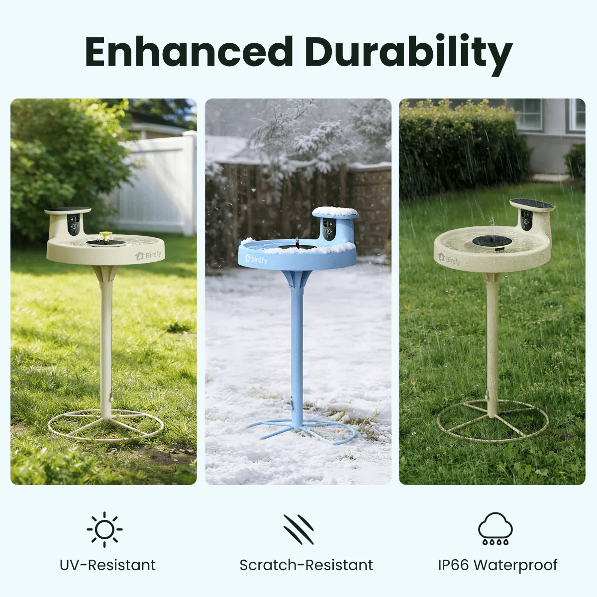 Birdfy Bath Pro - Solar-Powered Smart Birdbath with Fountain - Image 9