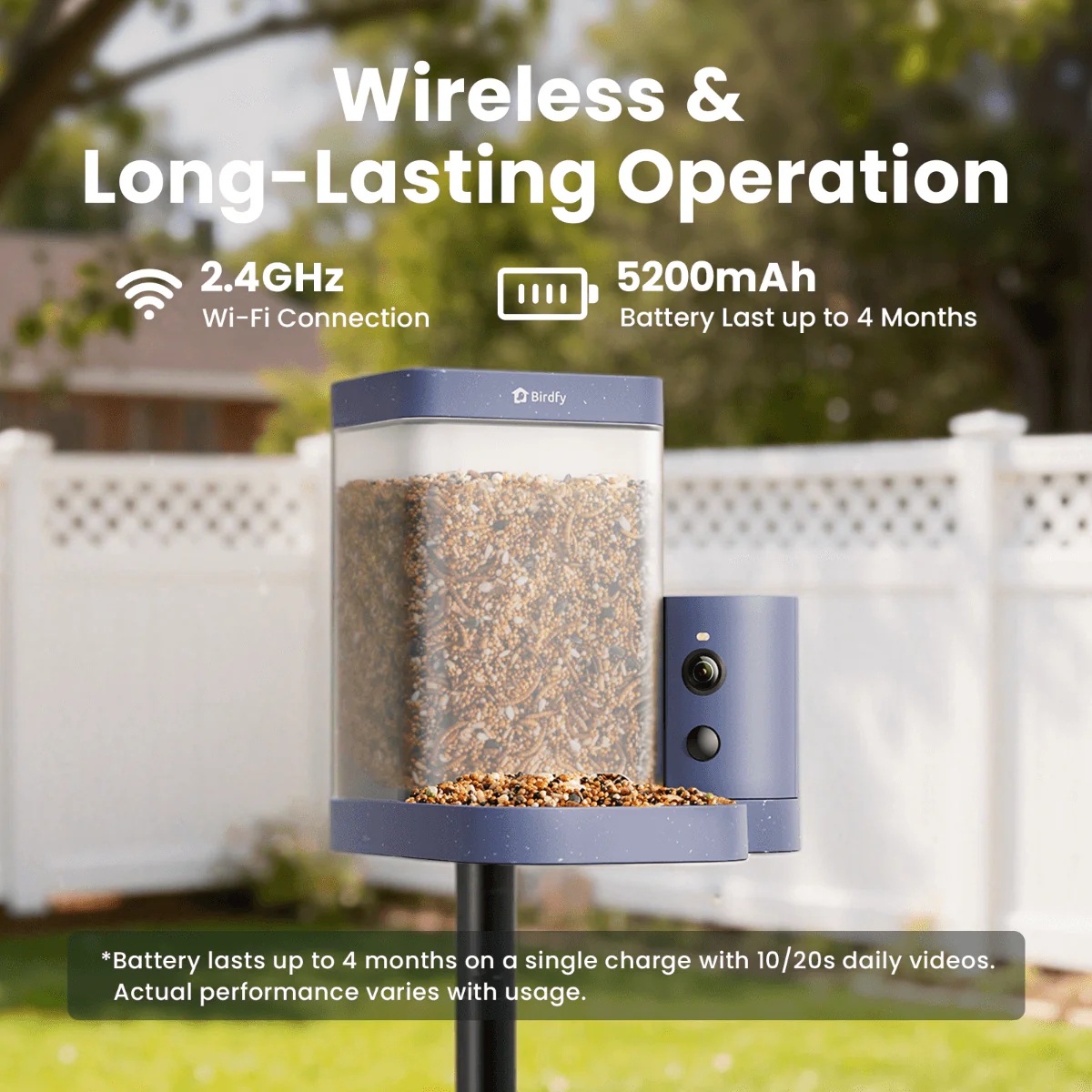 Birdfy Feeder Rookie - Beginner-Friendly Smart Bird Feeder Blue - Image 8