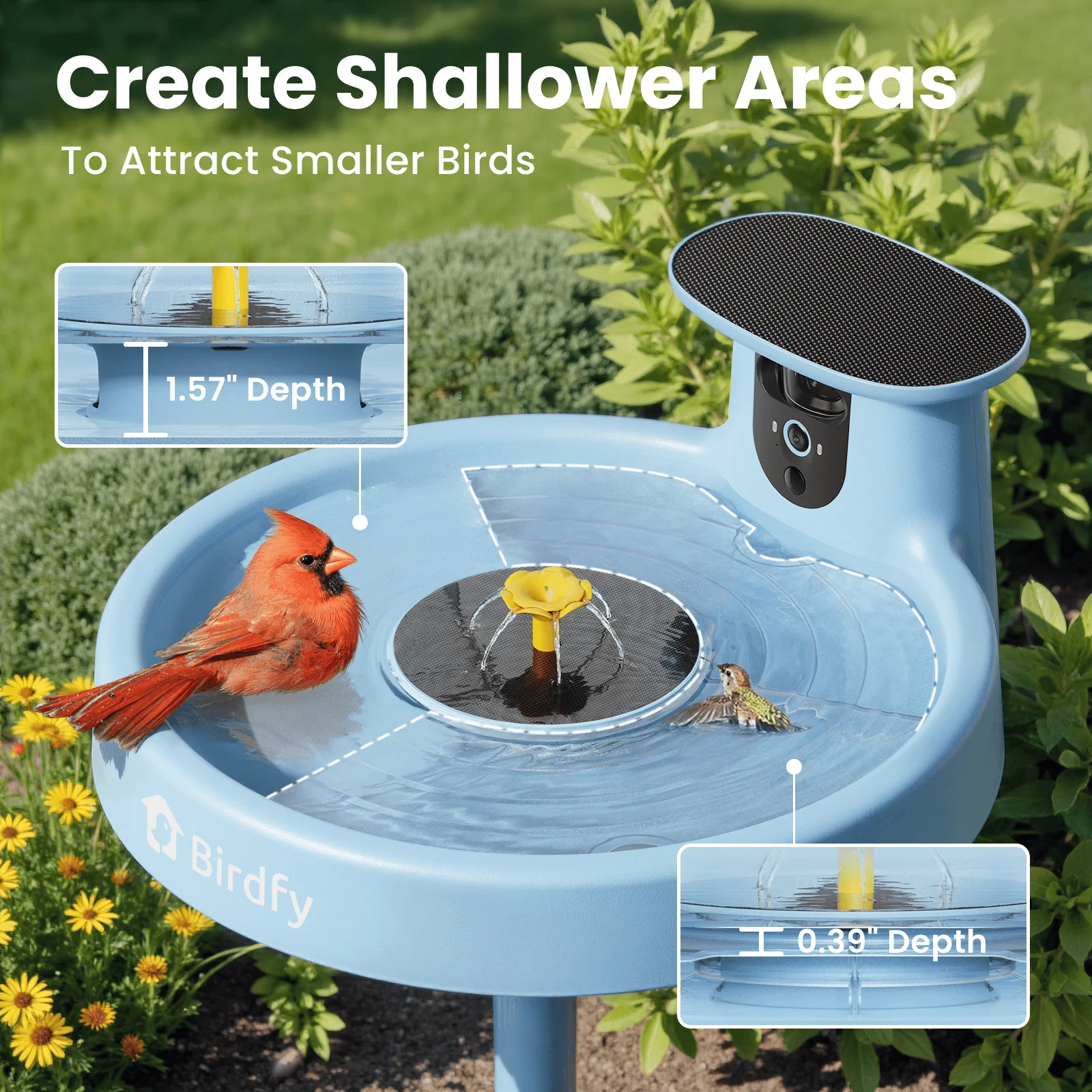 Hum Bathing Set for Birdfy Bath Pro - Hummingbird & Small Bird Bathing Plates - Image 3